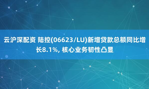 云沪深配资 陆控(06623/LU)新增贷款总额同比增长8.1%, 核心业务韧性凸显